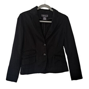 George Womens Fully Lined‎ Fitted Blazer Jacket Black Sz 2